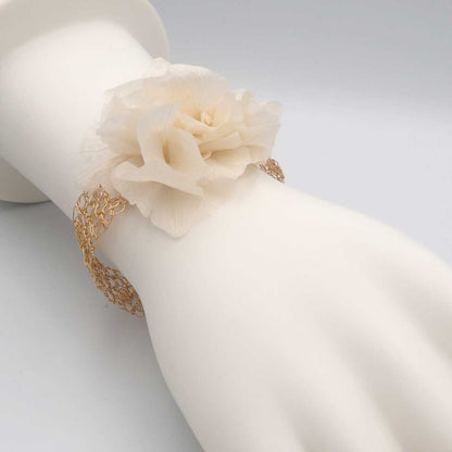 Vista completa de Pulsera Fiesta con flores naturales preservadas