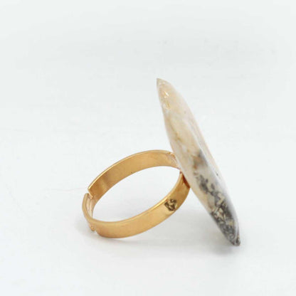 Anillo de Flores Silvestres Naturales en Resina