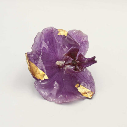 Vista alternativa de Anillo Viola con orquídeas naturales