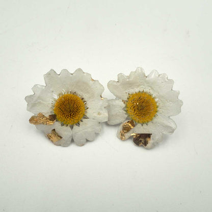 Pendientes de Flores Naturales Camomila - 2 Colores