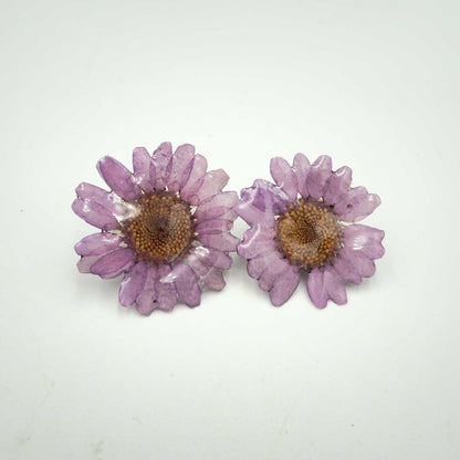 Pendientes de Flores Naturales Camomila - 2 Colores