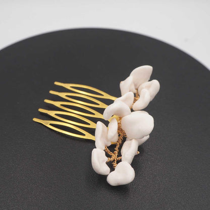 Peineta de Pétalos de porcelana para Novia e Invitada