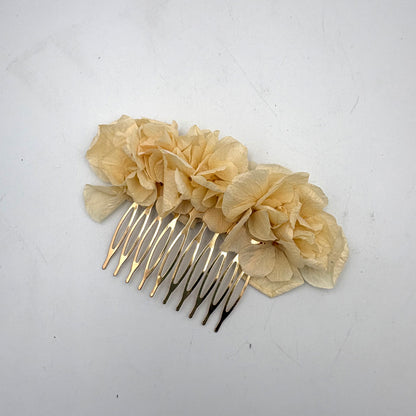Pettinino Doble con fiori naturali stabilizzati