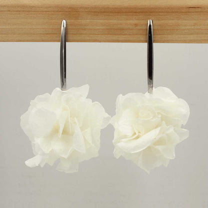 Pendientes de Flores Naturales Blancos Inmaculada