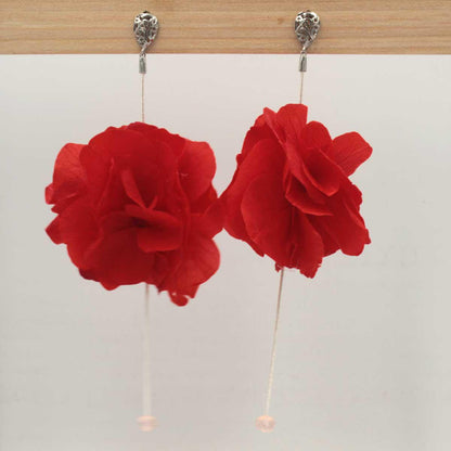 Pendientes Rojo intenso