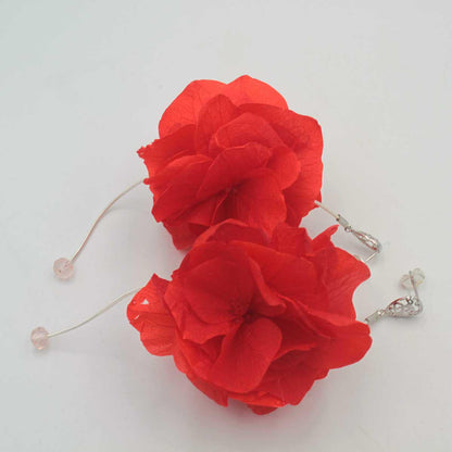 Pendientes Rojo intenso