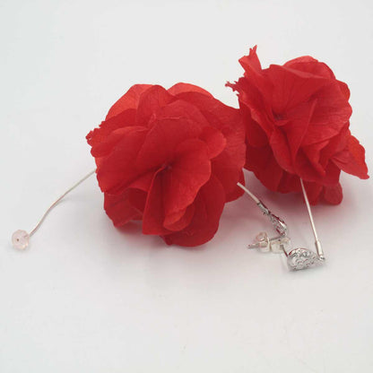 Pendientes Rojo intenso