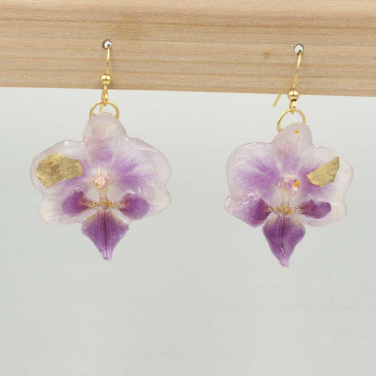Vista alternativa di Orecchini Delikatessen con orchidee naturales
