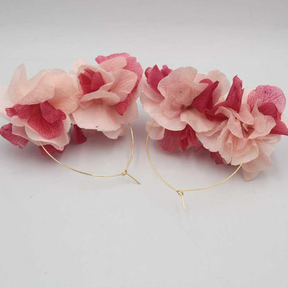 Pendientes Rosa y fucsia