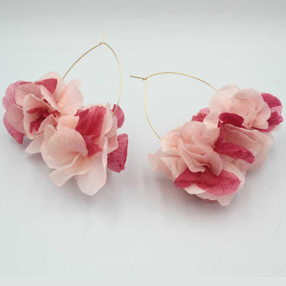 Pendientes Rosa y fucsia
