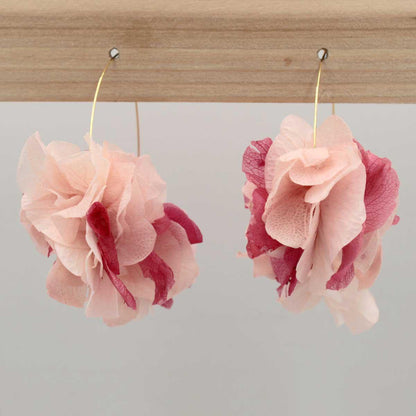 Pendientes Rosa y fucsia